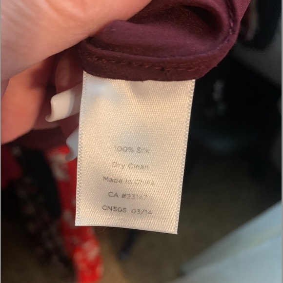 Talbot Burgundy Silk Blouse Size 22w - Picture 3 of 3